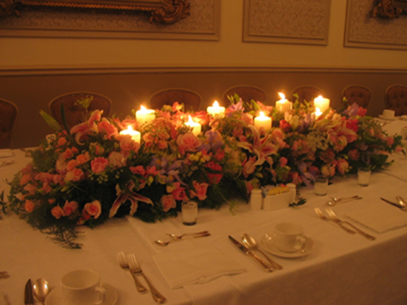 Driskill Hotel Candle Centerpiece